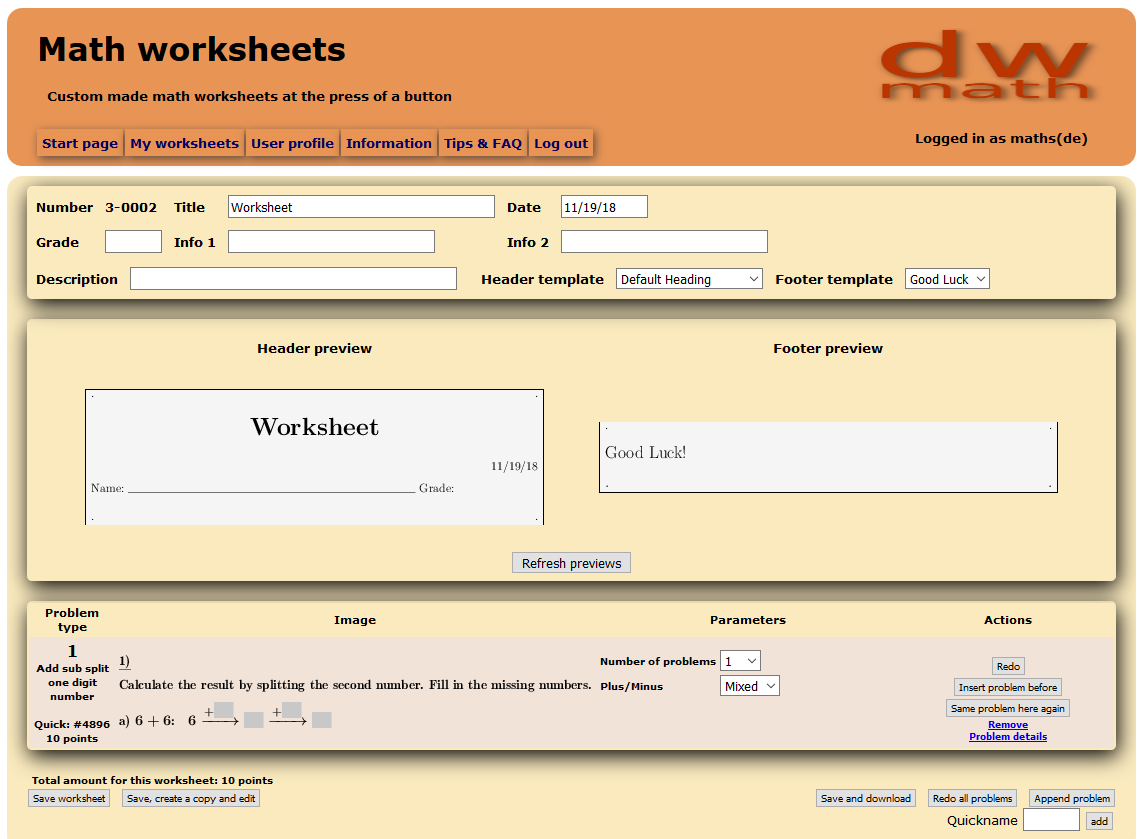 Create Your Math Problem Worksheet Step by step guide to creating your own worksheet