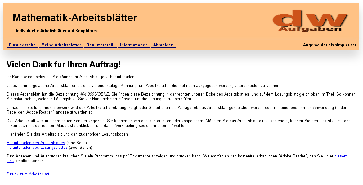 Bild von der Download-Seite