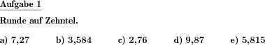 Runde Zahlen und Dezimalzahlen