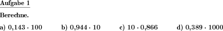 Dezbruch multiplizieren mit Zehnerpotenz